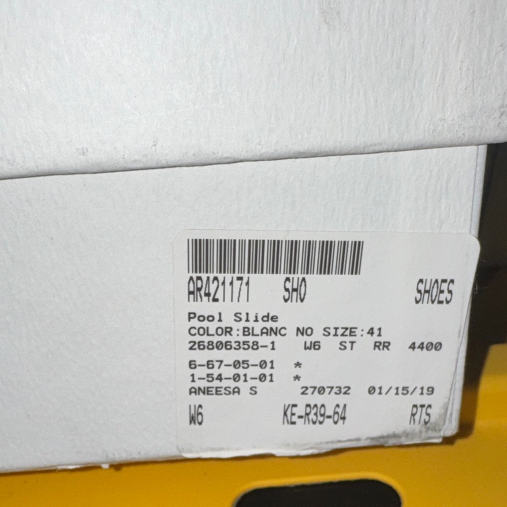 Authentic Balenciaga White Pool Slide Shoes